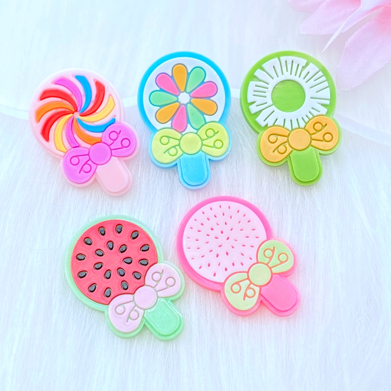 Embellishment Glue Craft - 10pcs New Cute Lollipop Series PVC