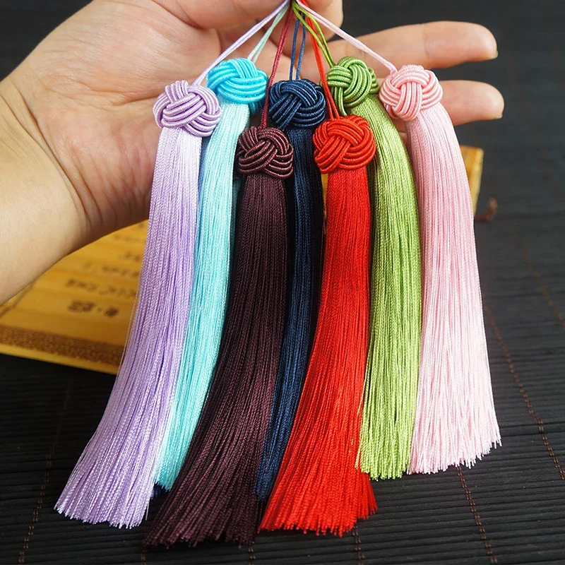 Beaded Trim Fringe - 10/5Pcs Polyester Silky Tassels 15cm Floss