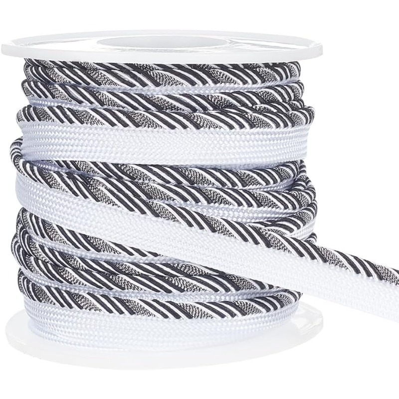 Cord Trim Twisted - 10 Yard Black Twisted Lip Cord