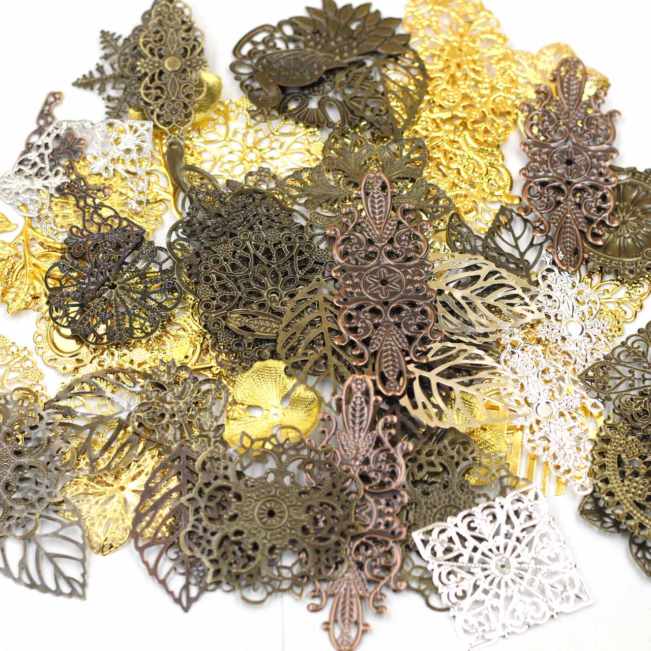 Embellishment Crafts - Embellishments Connectors Random Mixed Triangle Flower