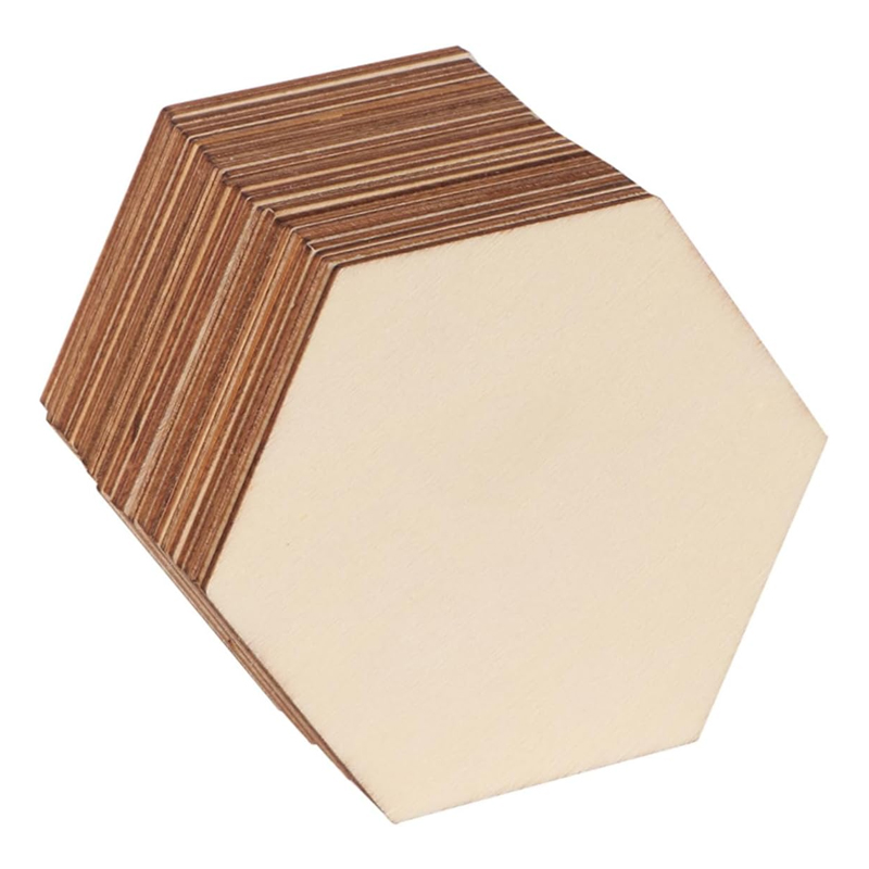 Embellish Craft - 20pcs 20cm Hexagon Unfinished Blank Wood