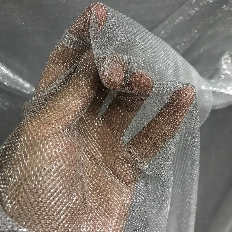 Crystal Mesh Fabric - Mesh Elastic Fabric Shiny Lightweight Small