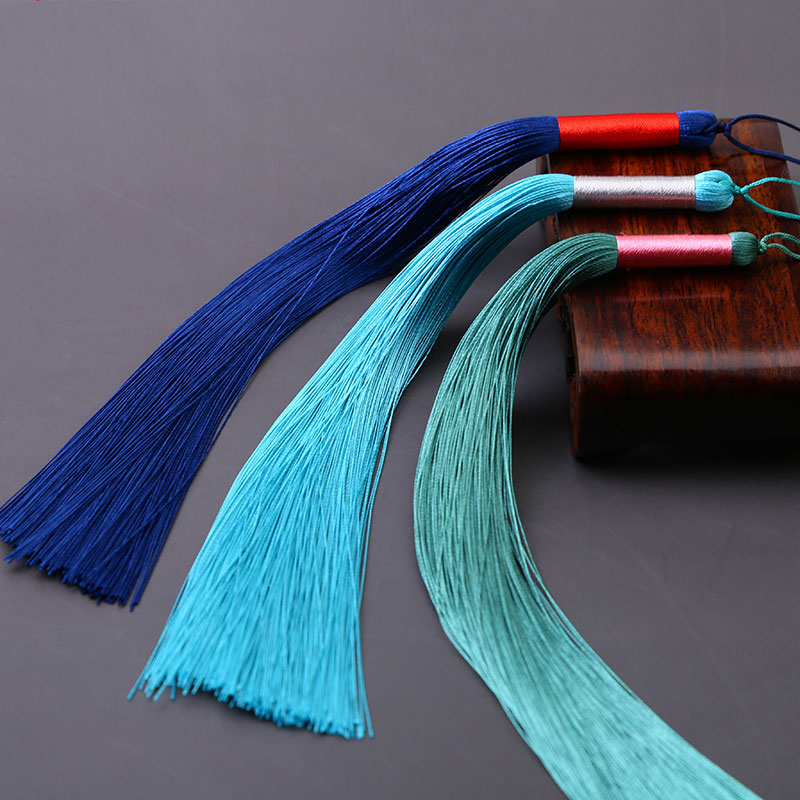 Beaded Trim Fringe - 1PC 25CM Tassels Silky Handmade Soft