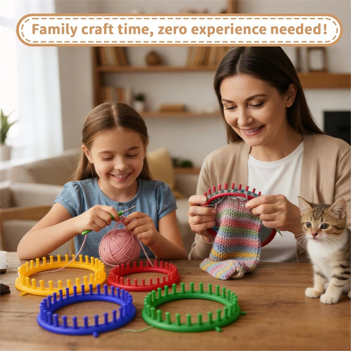Pom Pom Maker Tool - Light Weight Knitting Kit with Pompom