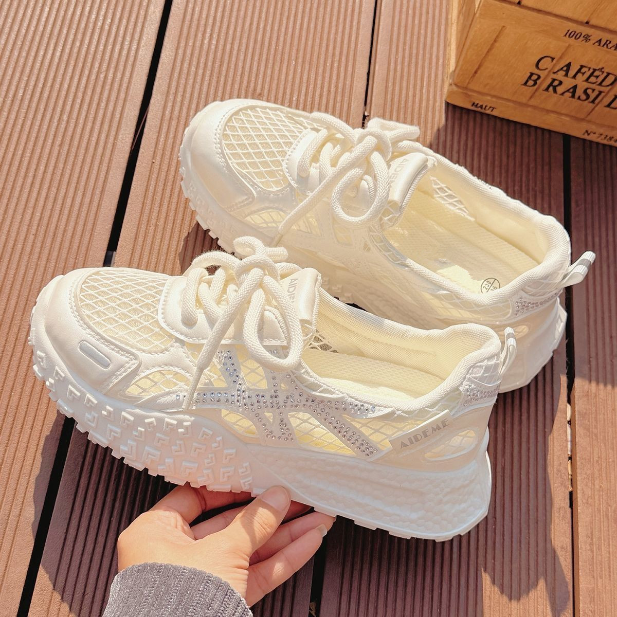 Crystal Mesh Fabric - Summer Women's Bling Crystal Mesh Breathable