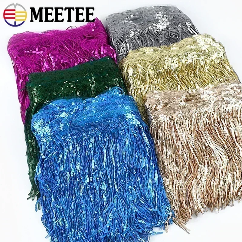 3/5Yards 20cm Sequin Tassel Fr - Fringe Ribbon Sewing recension och pris