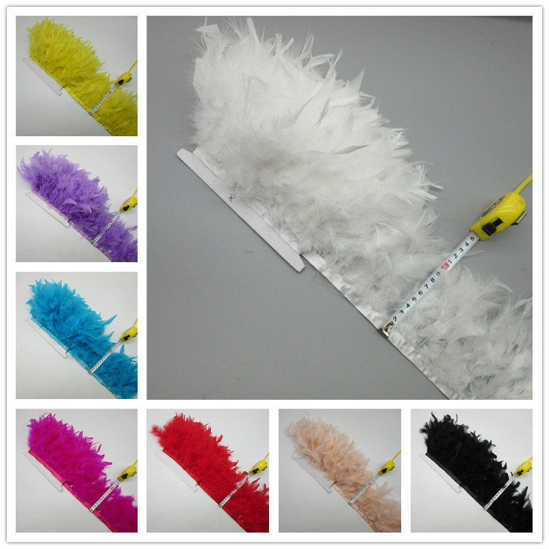 2 Yards Turkey Feather Trim Fl - Feather Trim Marabou recension och pris