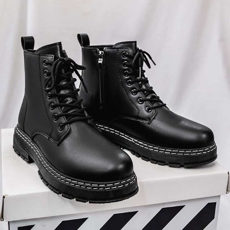 Men's 4-Season Black Patent Le - Guipure Lace Panel recension och pris
