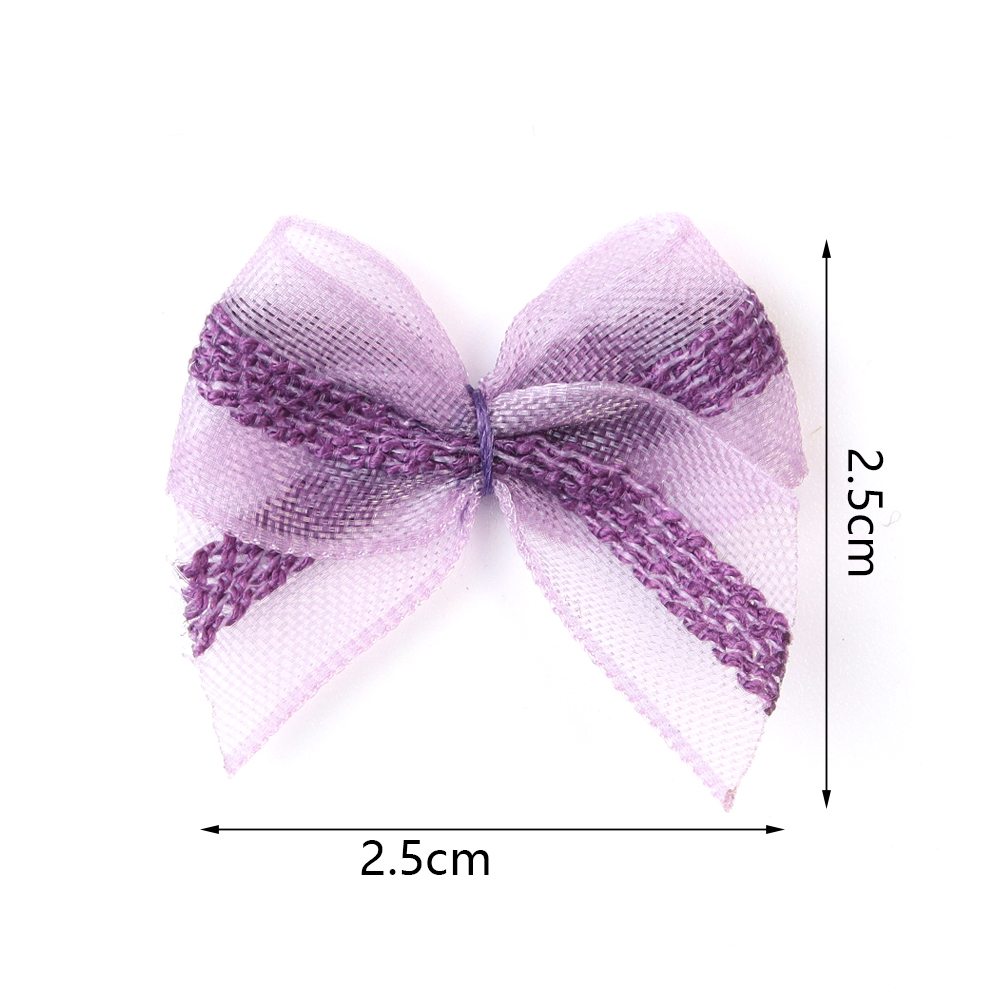 30pcs 2.5x2.5cm Mesh Ribbon Bo - Embellishment Crafts recension och pris