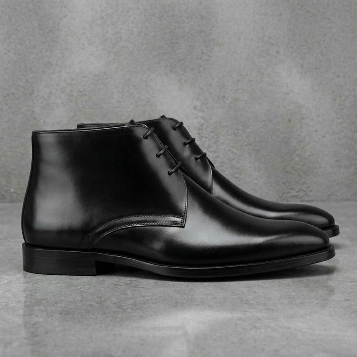 Men's Calf Leather Western Ank - Guipure Lace Panel recension och pris
