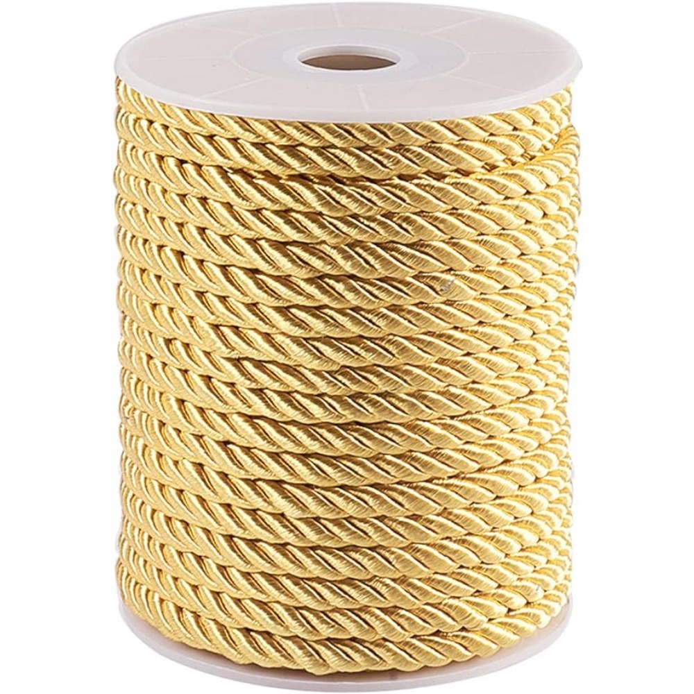 5mm 18 Yards Twisted Gold Rope - Cord Trim Twisted recension och pris
