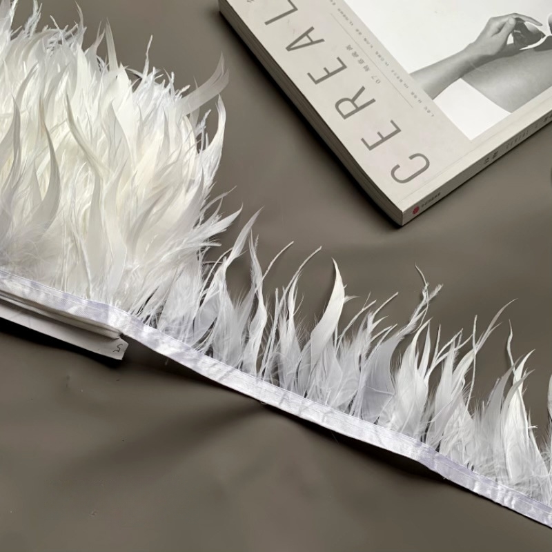 10M Colorful Ostrich Feather T - Fringe Ribbon Sewing recension och pris