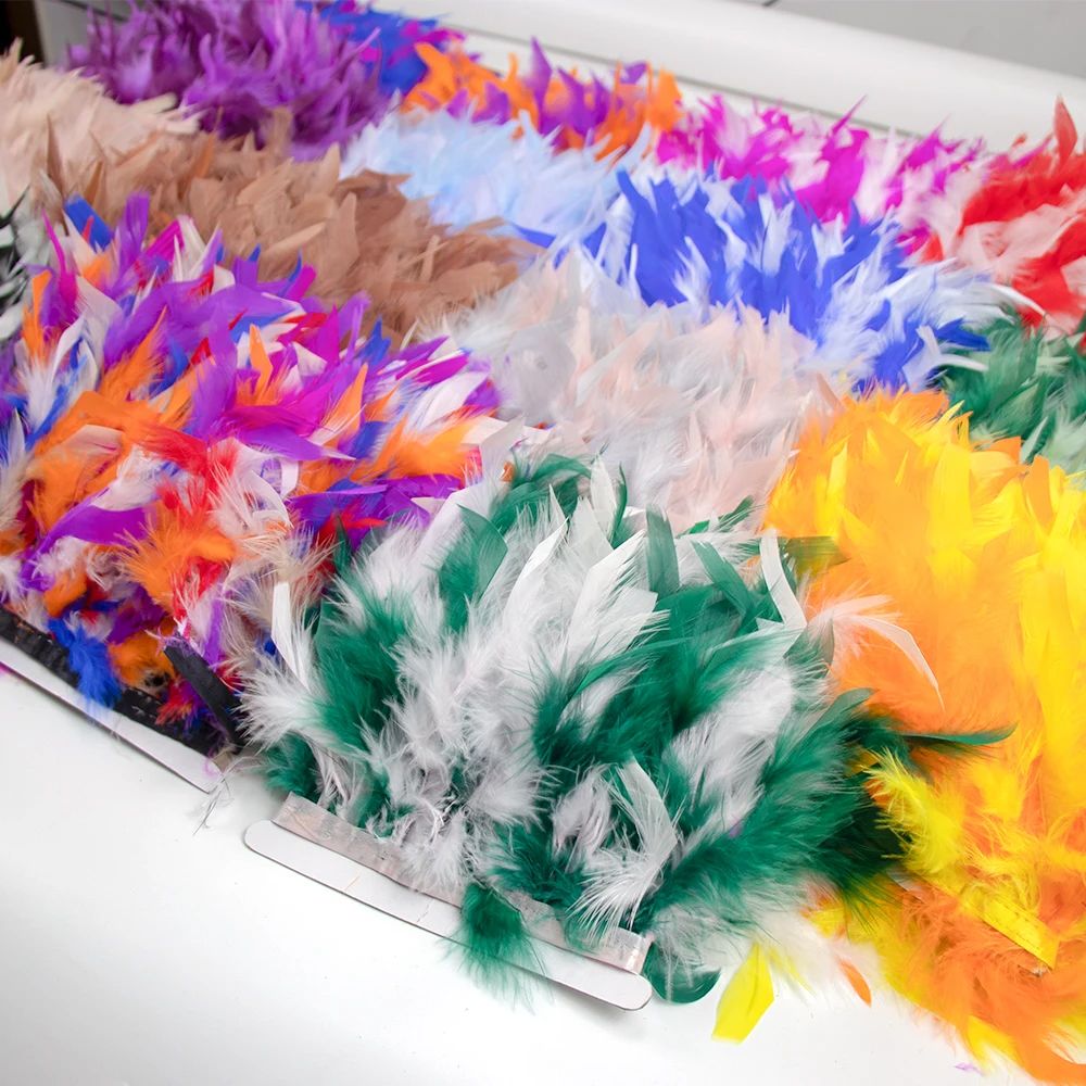 1M 5M 10M Bicolor Turkey Feath - Feather Trim Marabou recension och pris