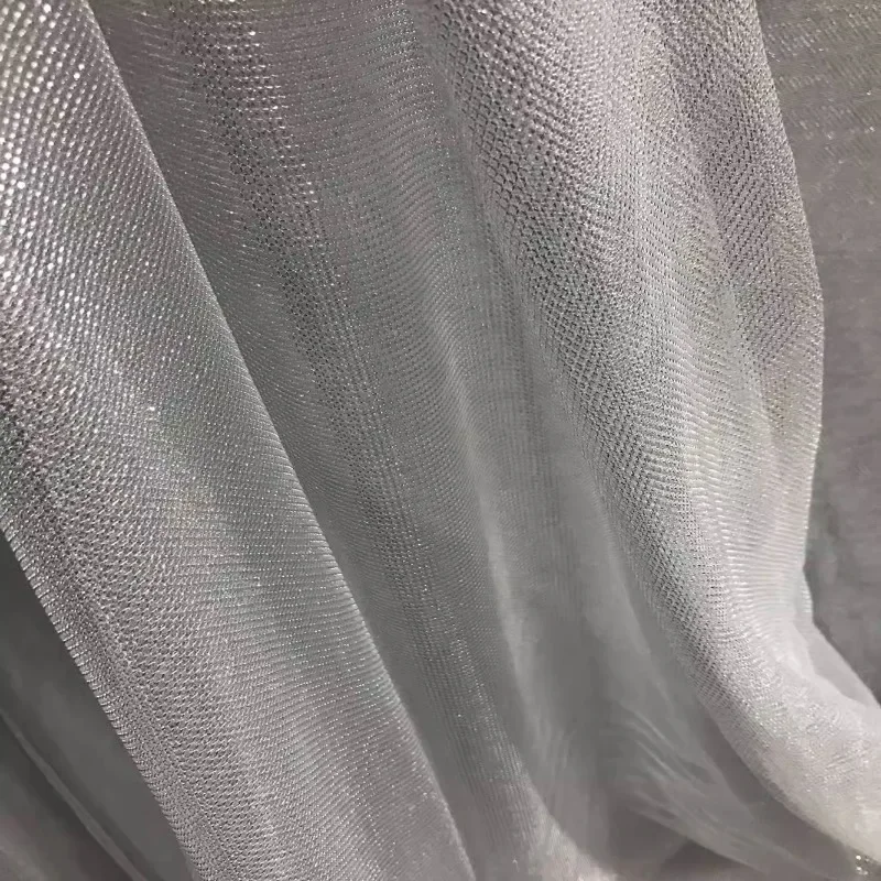 Mesh Elastic Fabric Shiny Ligh - Crystal Mesh Fabric recension och pris