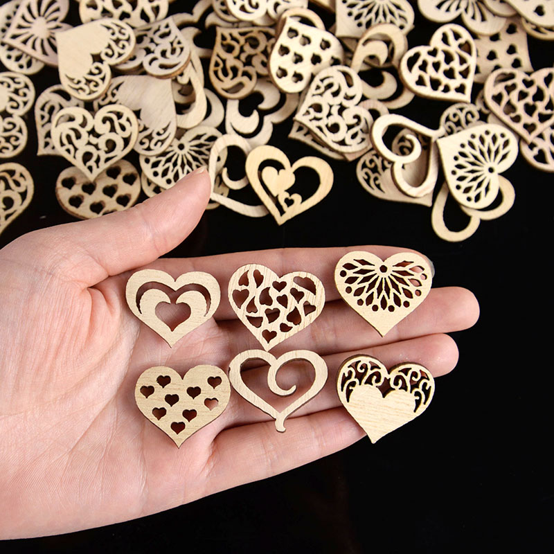 50/100pcs Hollowed Heart Patte - Embellish Craft recension och pris