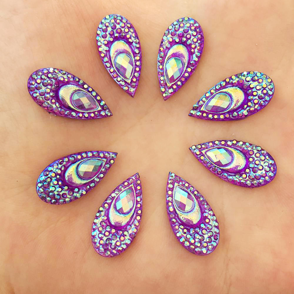 40PCS Resin 10*20mm Teardrop P - Embellishment Glue Craft recension och pris