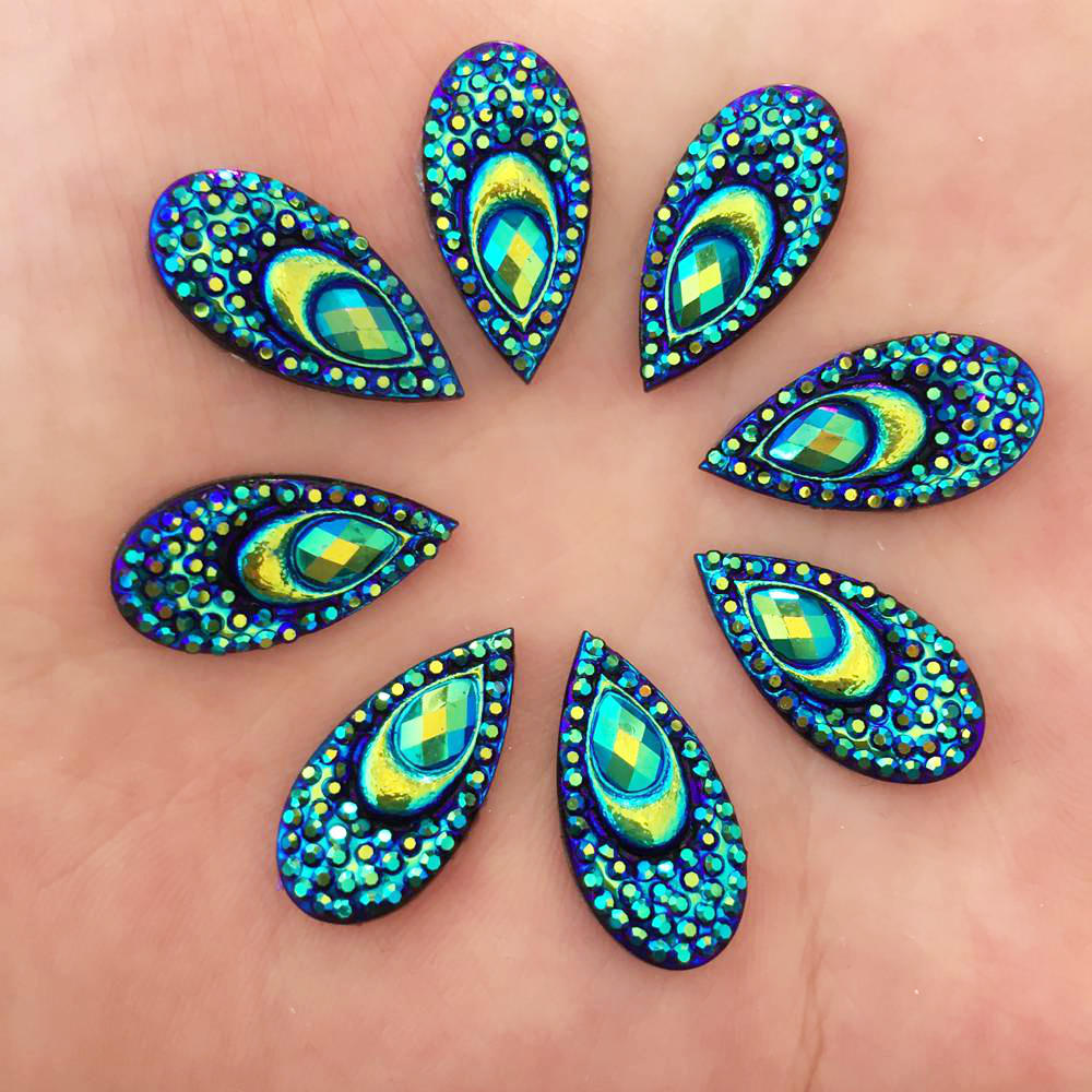 40PCS Resin 10*20mm Teardrop P - Embellishment Glue Craft recension och pris