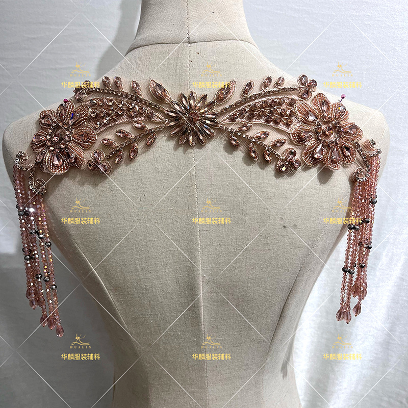 Hand Beaded Fringe Trim with P - Beaded Trim Fringe recension och pris