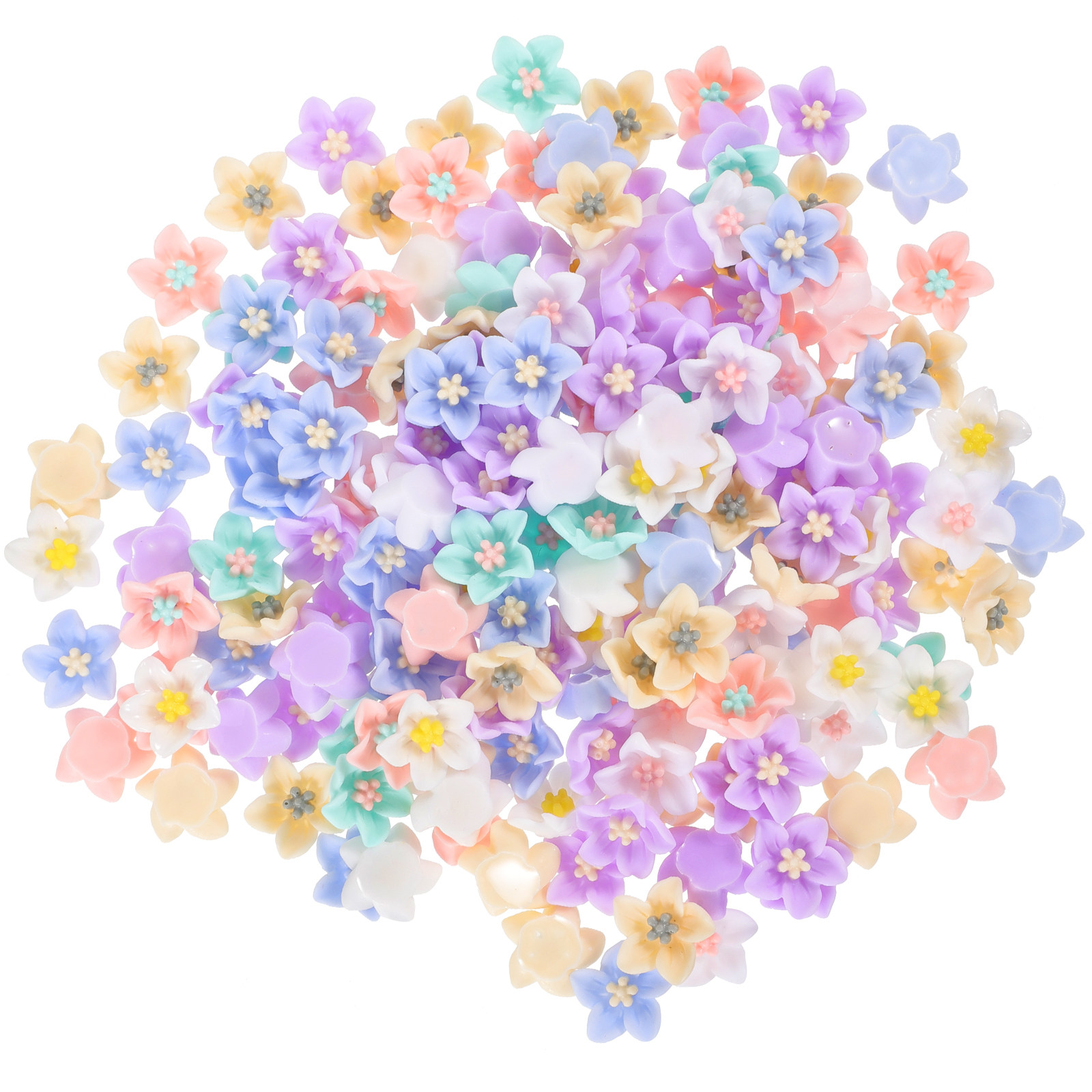 200Pcs Unique Resin Flower Emb - Embellishment Crafts recension och pris