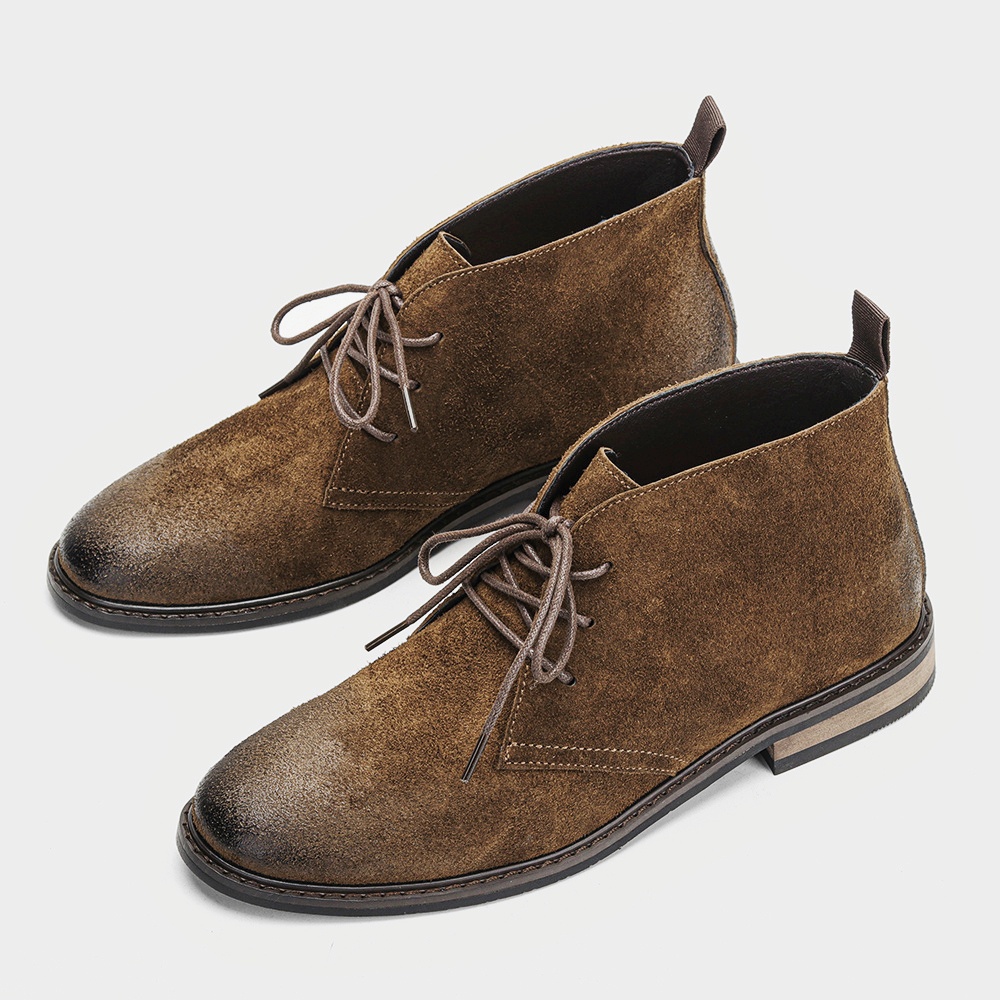 Leather Boots Retro Comfortabl - Guipure Lace Panel recension och pris