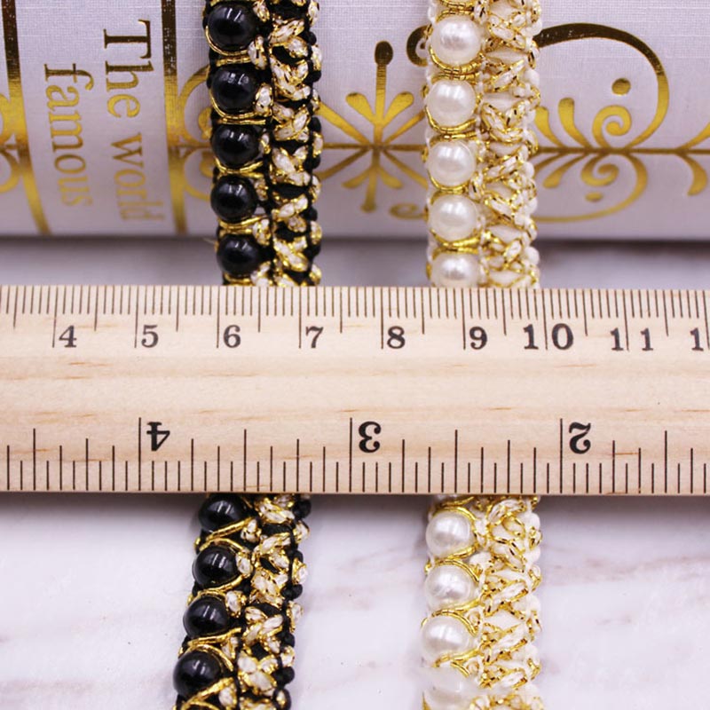 10 Yards DIY Accessories Pearl - Fringe Ribbon Sewing recension och pris