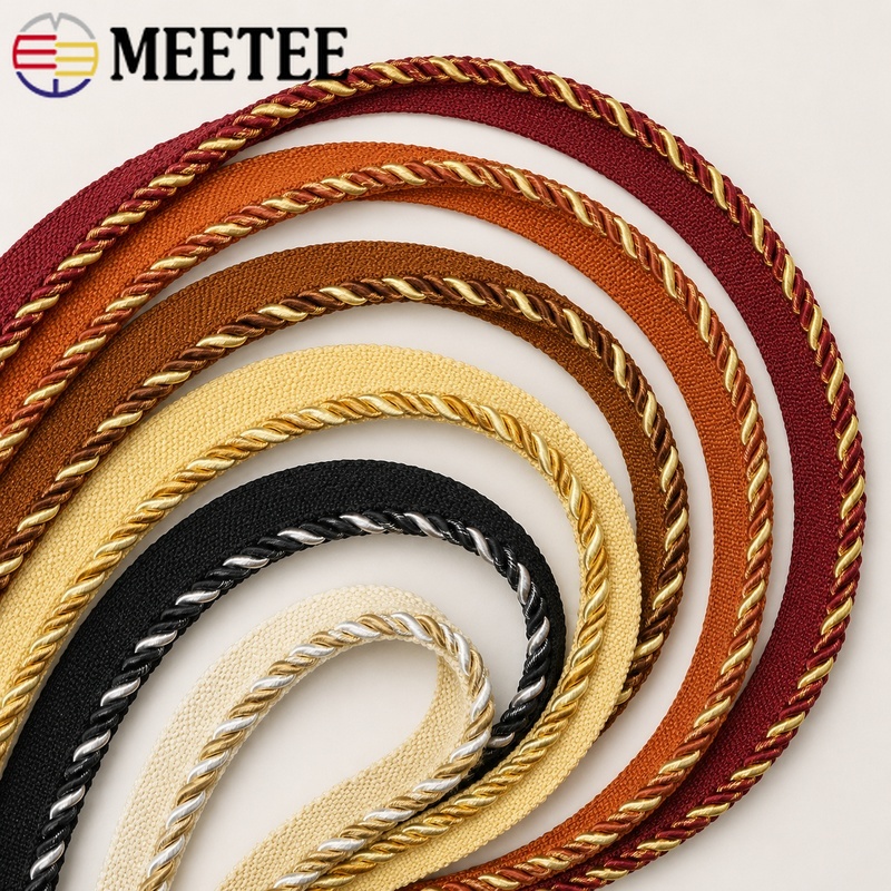 2/5/10/12M Meetee 6mm Two-Colo - Cord Trim Twisted recension och pris