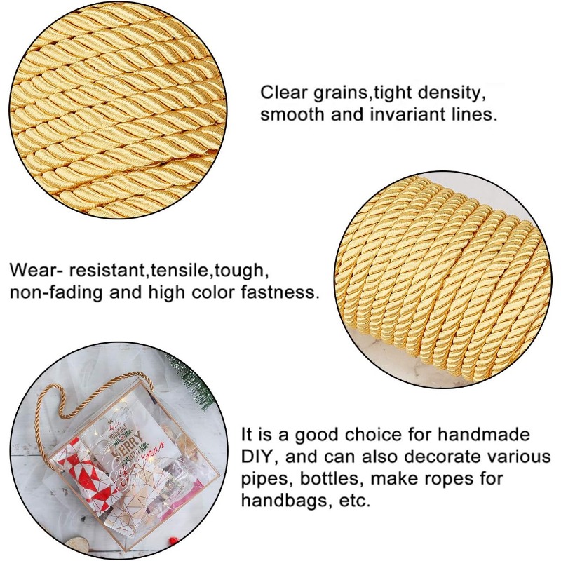 1Roll 8mm 20 Yards Twisted Cor - Cord Trim Twisted recension och pris