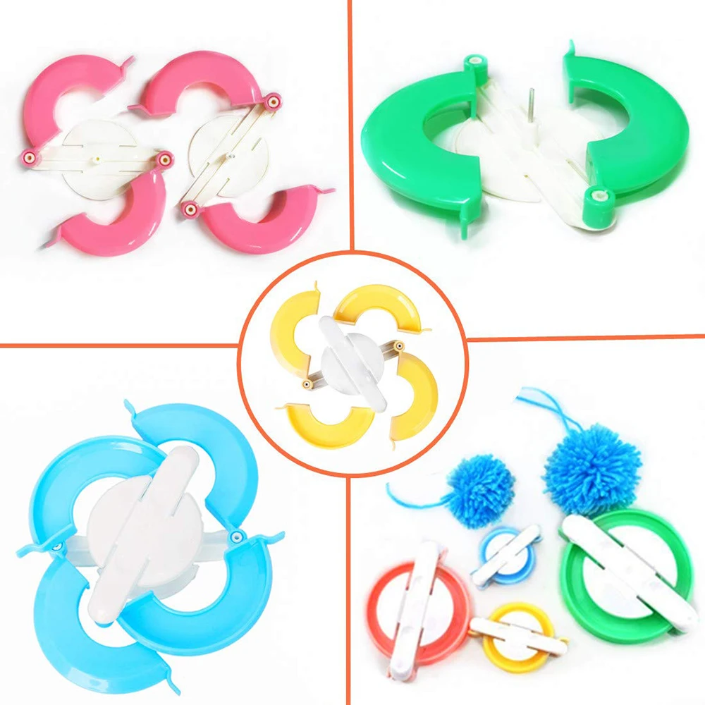 4-Size Pom Pom Maker Kit with  - Pom Pom Maker Tool recension och pris