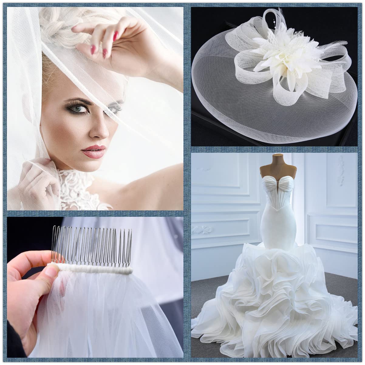 1-10cm Flat Plain Hard Stiff R - Crystal Mesh Fabric recension och pris