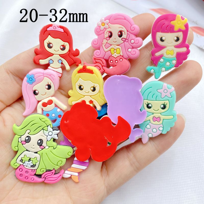 10pcs New Cute Cartoon Mermaid - Embellishment Glue Craft recension och pris