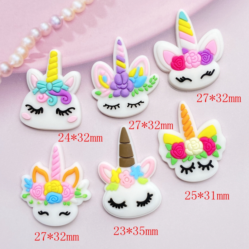 12pcs Cute Mini Unicorn head P - Embellishment Glue Craft recension och pris