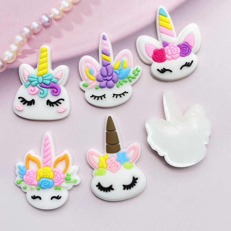 12pcs Cute Mini Unicorn head P - Embellishment Glue Craft recension och pris