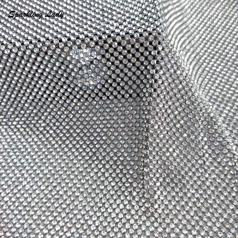 2MM Silver Crystal Mesh Fabric - Crystal Mesh Fabric recension och pris